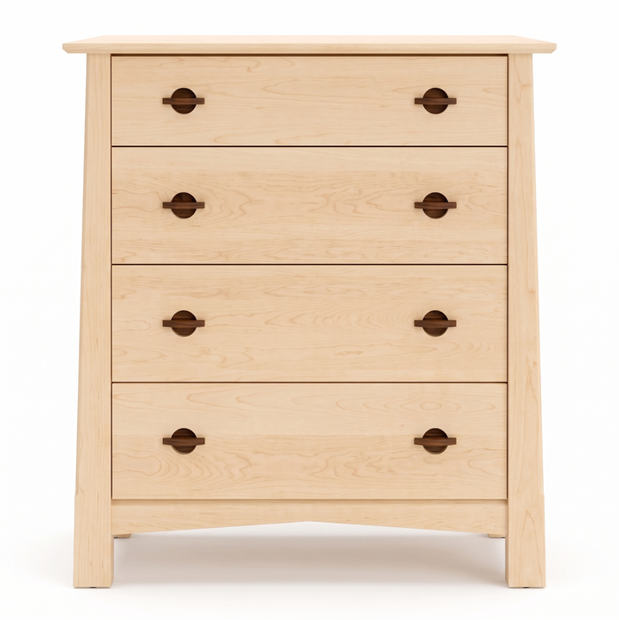 Heritage Four Drawer Chest — Maple wood reference; selected finish may differ