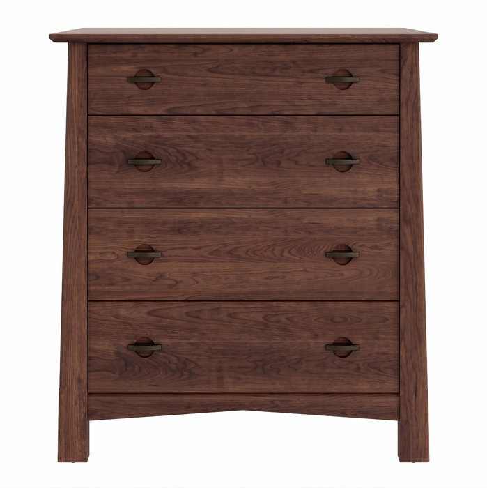 Heritage Four Drawer Chest — Walnut wood reference; selected finish may differ