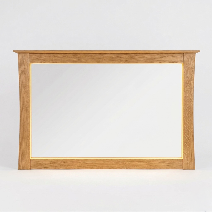 Heritage Mirror — Oak wood reference; selected finish may differ