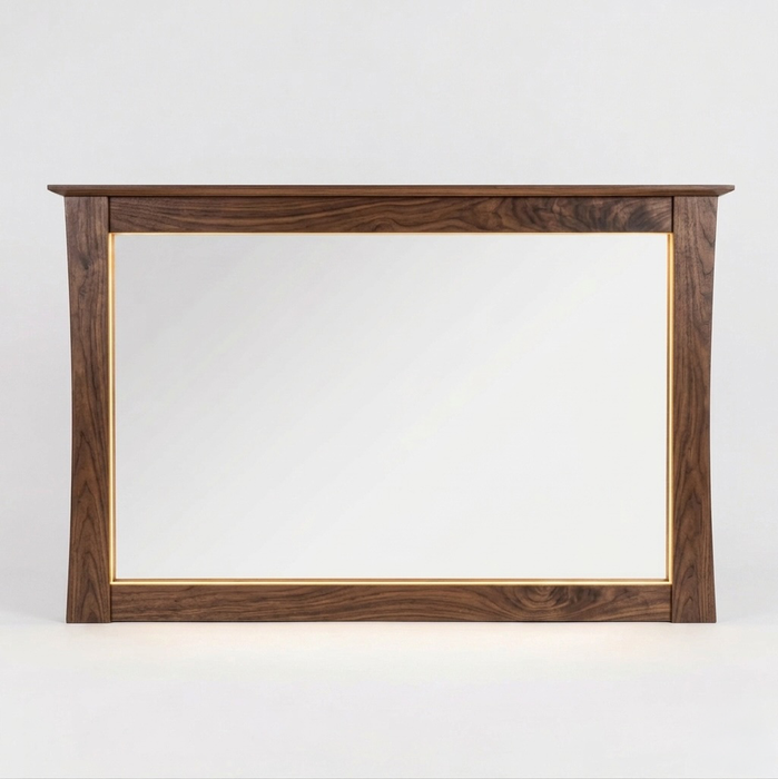 Heritage Mirror — Walnut wood reference; selected finish may differ