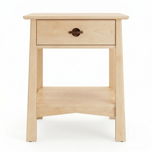 Heritage One Drawer Nightstand — Maple wood reference; selected finish may differ