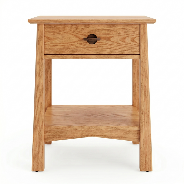 Heritage One Drawer Nightstand — Oak wood reference; selected finish may differ