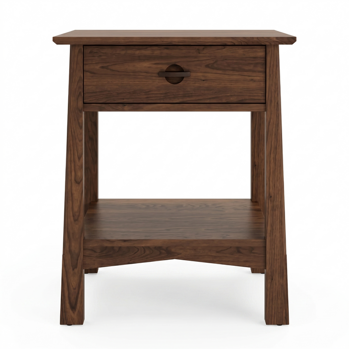 Heritage One Drawer Nightstand — Walnut wood reference; selected finish may differ