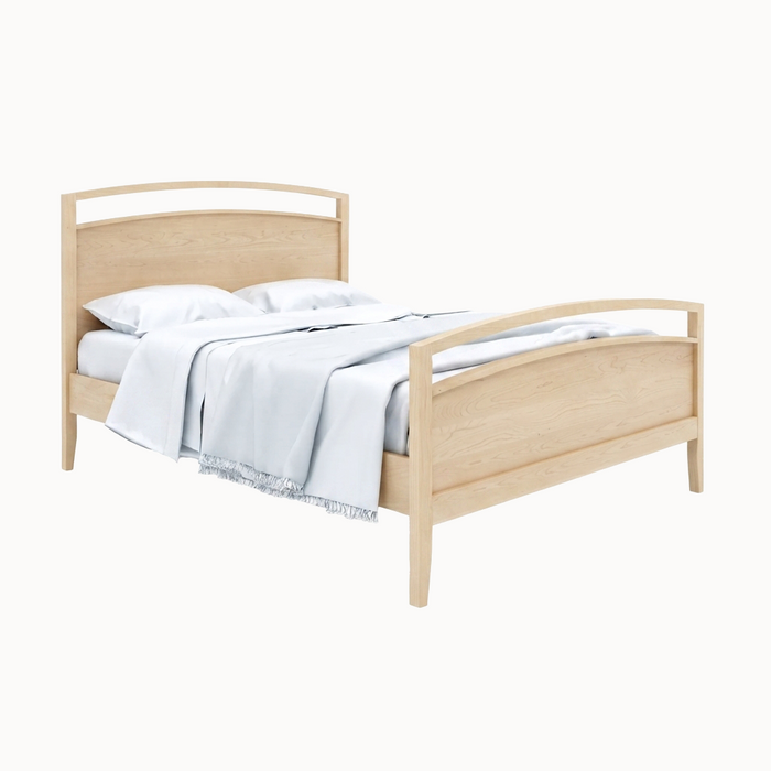 Wellesley Panel Bed High Footboard — Maple wood reference; selected finish may differ