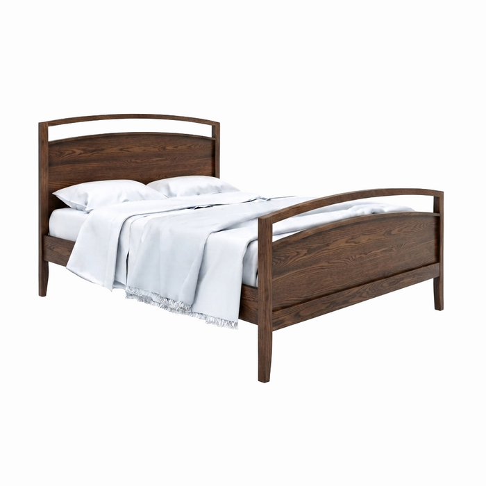 Wellesley Panel Bed High Footboard — Walnut wood reference; selected finish may differ