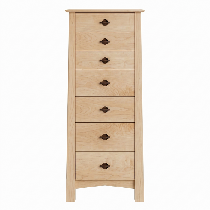 Heritage Seven Drawer Lingerie Chest — Maple wood reference; selected finish may differ