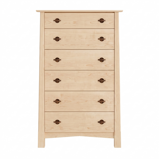 Heritage Six Drawer Chest — Maple wood reference; selected finish may differ