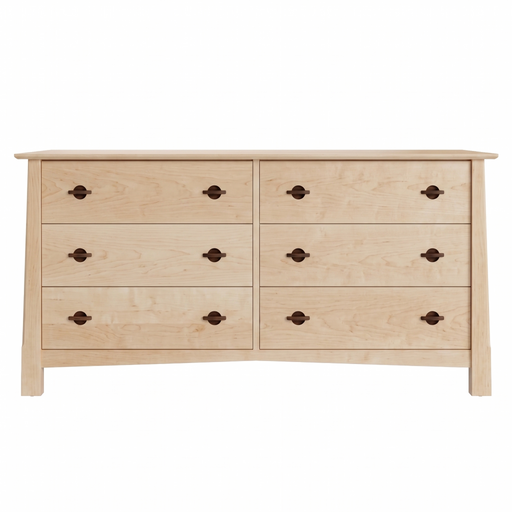 Heritage Six Drawer Dresser — Maple wood reference; selected finish may differ