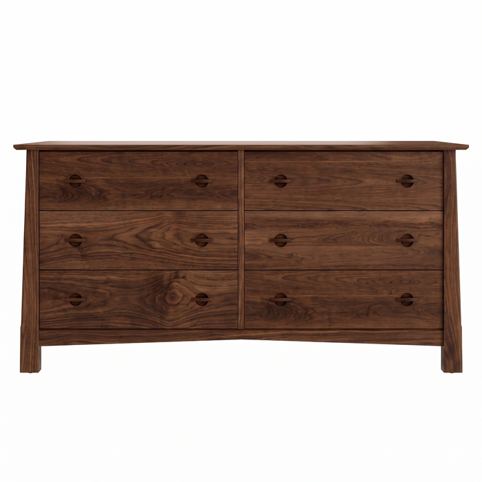 Heritage Six Drawer Dresser — Walnut wood reference; selected finish may differ