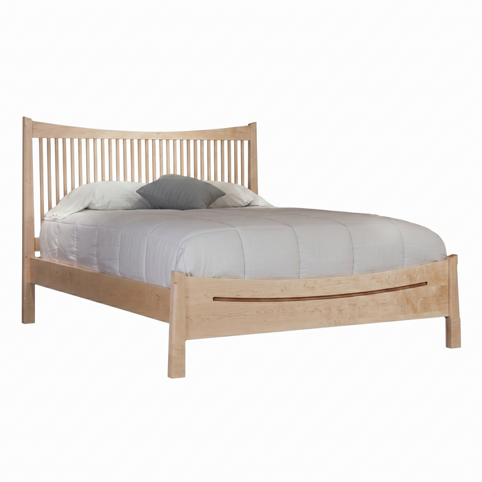 Heritage Spindle Bed Low Footboard — Maple wood reference; selected finish may differ