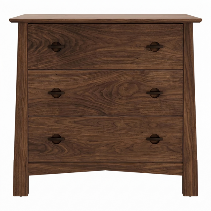Heritage Three Drawer Chest — Walnut wood reference; selected finish may differ