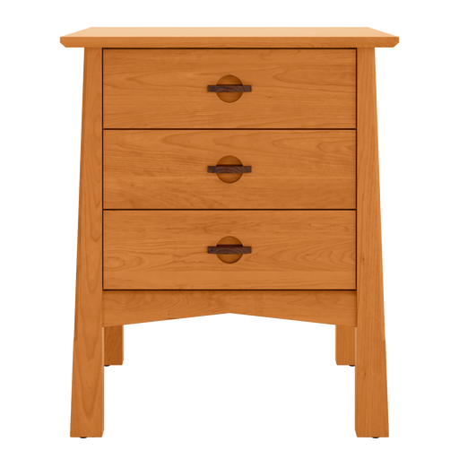 Heritage Three Drawer Nightstand — Cherry wood reference; selected finish may differ