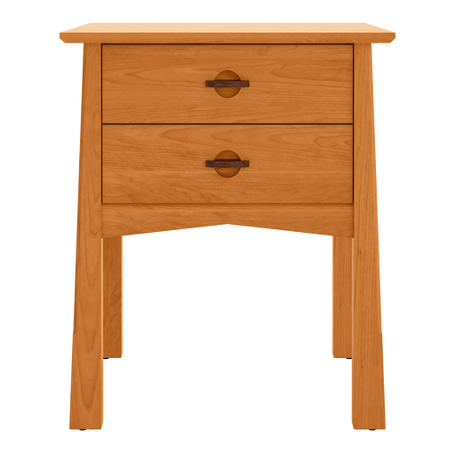 Heritage Two Drawer Nightstand — Cherry wood reference; selected finish may differ