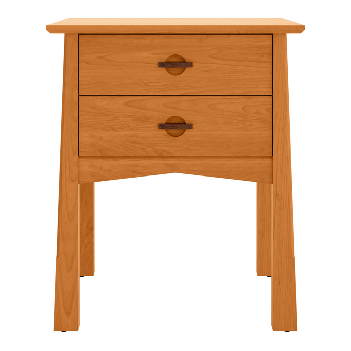 Heritage Two Drawer Nightstand — Cherry wood reference; selected finish may differ