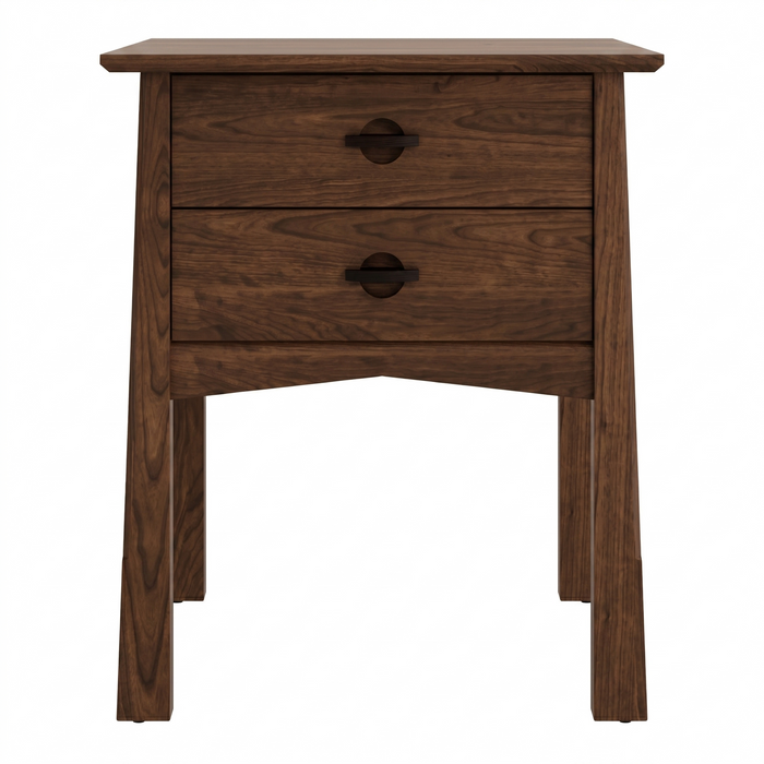 Heritage Two Drawer Nightstand — Walnut wood reference; selected finish may differ
