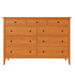 Manchester Nine Drawer Dresser — Cherry wood reference; selected finish may differ