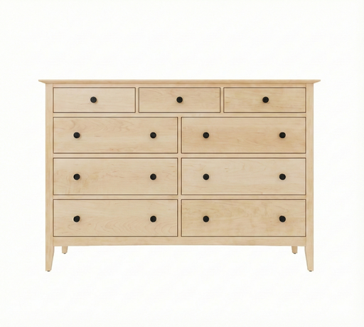 Manchester Nine Drawer Dresser — Maple wood reference; selected finish may differ
