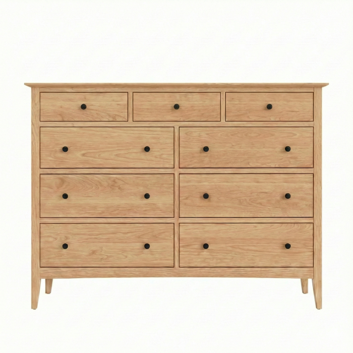 Manchester Nine Drawer Dresser — Oak wood reference; selected finish may differ