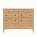 Manchester Nine Drawer Dresser — Oak wood reference; selected finish may differ