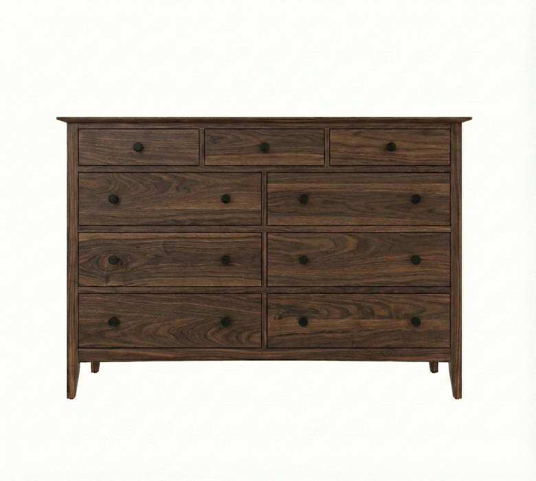 Manchester Nine Drawer Dresser — Walnut wood reference; selected finish may differ