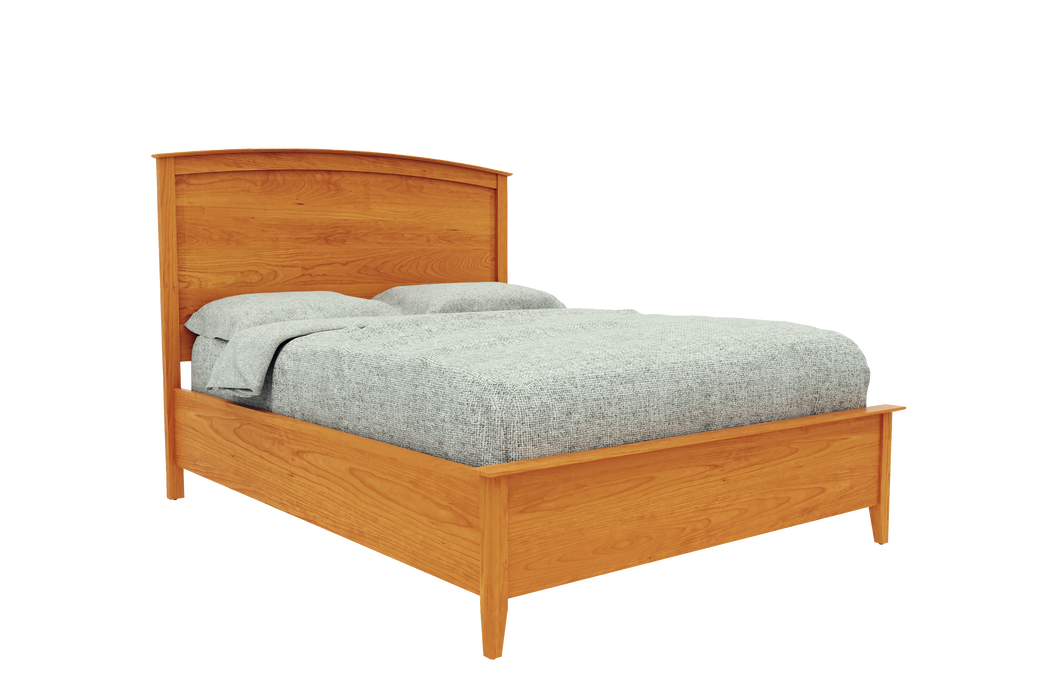 Manchester Panel Bed Low Footboard — Cherry wood reference; selected finish may differ