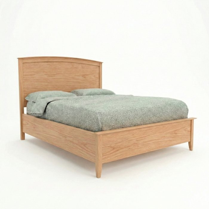 Manchester Panel Bed Low Footboard — Oak wood reference; selected finish may differ