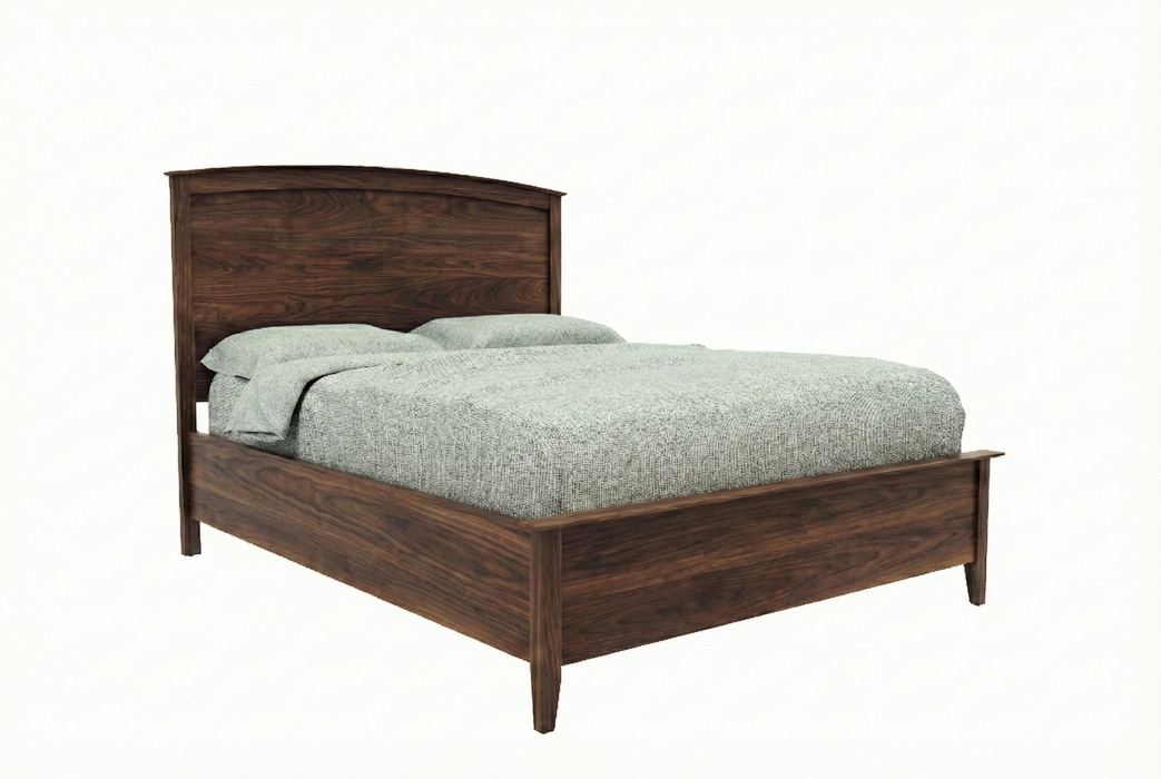 Manchester Panel Bed Low Footboard — Walnut wood reference; selected finish may differ