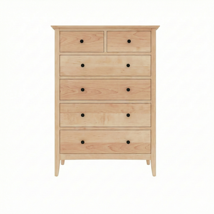 Manchester Six Drawer Chest — Maple wood reference; selected finish may differ