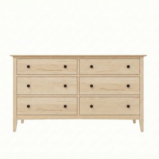 Manchester Six Drawer Dresser — Maple wood reference; selected finish may differ