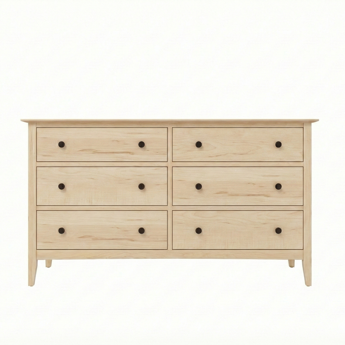 Manchester Six Drawer Dresser — Maple wood reference; selected finish may differ