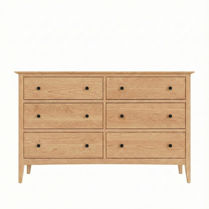 Manchester Six Drawer Dresser — Oak wood reference; selected finish may differ