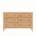 Manchester Six Drawer Dresser — Oak wood reference; selected finish may differ