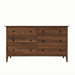 Manchester Six Drawer Dresser — Walnut wood reference; selected finish may differ