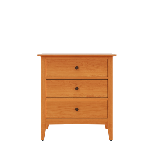 Manchester Three Drawer Nightstand — Cherry wood reference; selected finish may differ