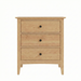 Manchester Three Drawer Nightstand — Oak wood reference; selected finish may differ