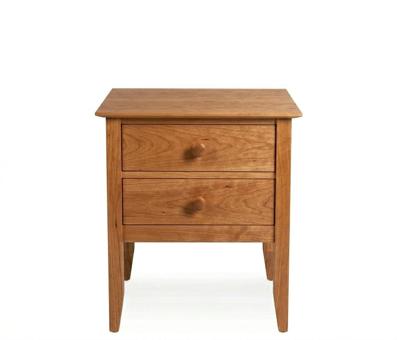 Manchester Two Drawer Nightstand — Cherry wood reference; selected finish may differ