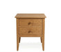 Manchester Two Drawer Nightstand — Oak wood reference; selected finish may differ