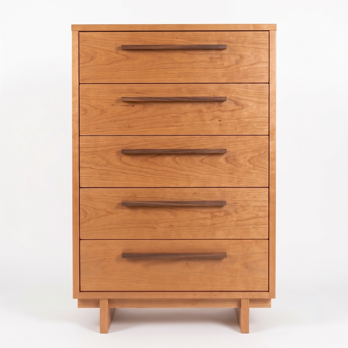 Metro Five Drawer Chest — Cherry wood reference; selected finish may differ