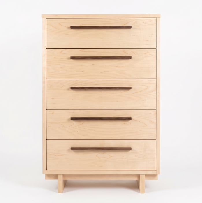 Metro Five Drawer Chest — Maple wood reference; selected finish may differ