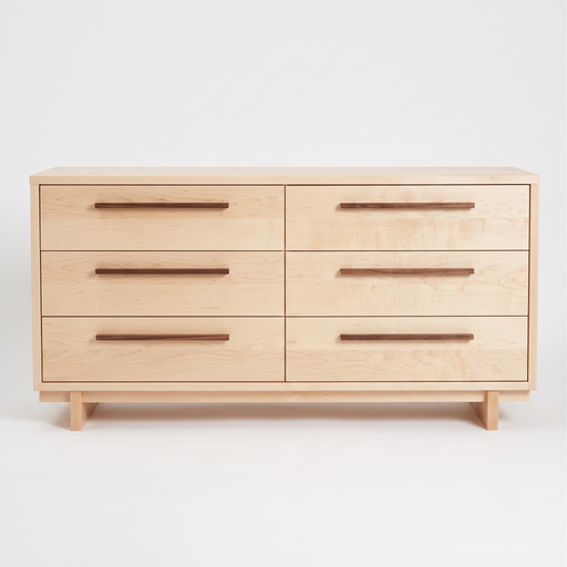 Metro Six Drawer Dresser — Maple wood reference; selected finish may differ