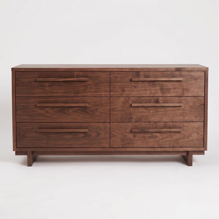 Metro Six Drawer Dresser — Walnut wood reference; selected finish may differ