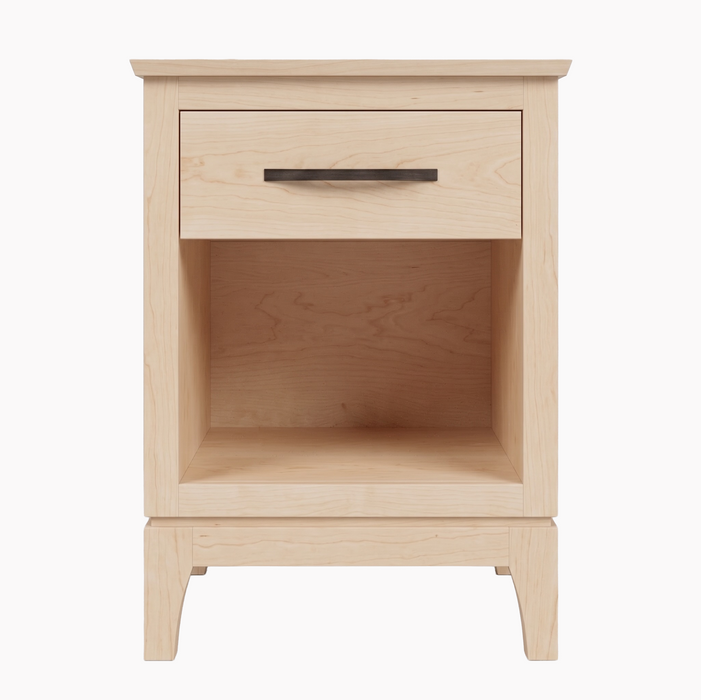 Norwich One Drawer Nightstand — Maple wood reference; selected finish may differ
