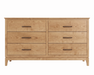 Norwich Six Drawer Double Dresser — Oak wood reference; selected finish may differ