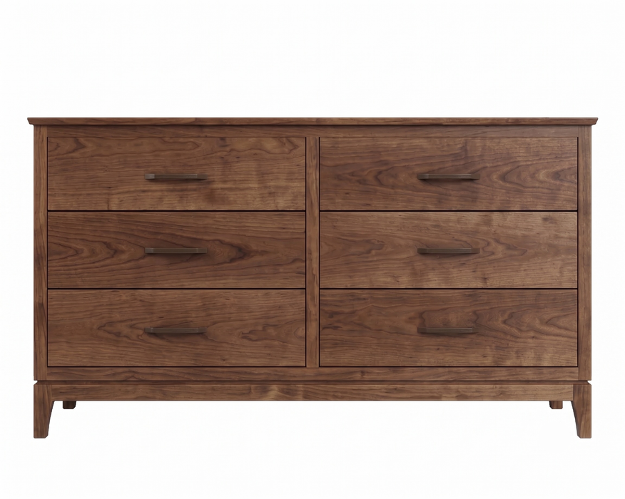 Norwich Six Drawer Double Dresser — Walnut wood reference; selected finish may differ