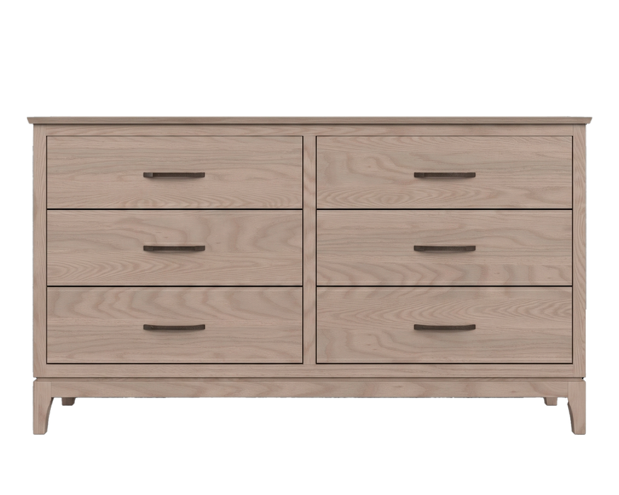 Norwich Six Drawer Double Dresser — Oak wood reference; selected finish may differ