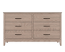 Norwich Six Drawer Double Dresser — Oak wood reference; selected finish may differ