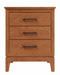 Norwich Three Drawer Nightstand — Cherry wood reference; selected finish may differ