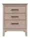 Norwich Three Drawer Nightstand — Oak wood reference; selected finish may differ