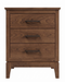 Norwich Three Drawer Nightstand — Walnut wood reference; selected finish may differ