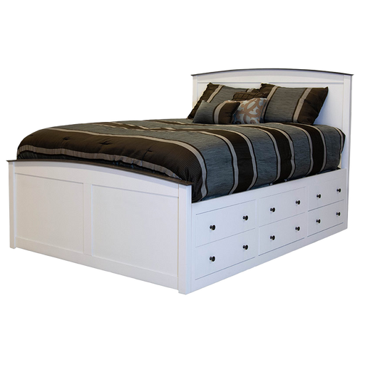 Shoreline Captains Panel Bed 6x6 — Maple wood reference; selected finish may differ